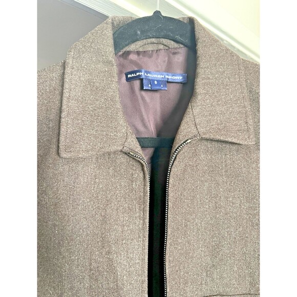 VTG Ralph Lauren Sport Wool Blazer 8 Brown Stretch New Modernist Style 31891 2V - Picture 5 of 16